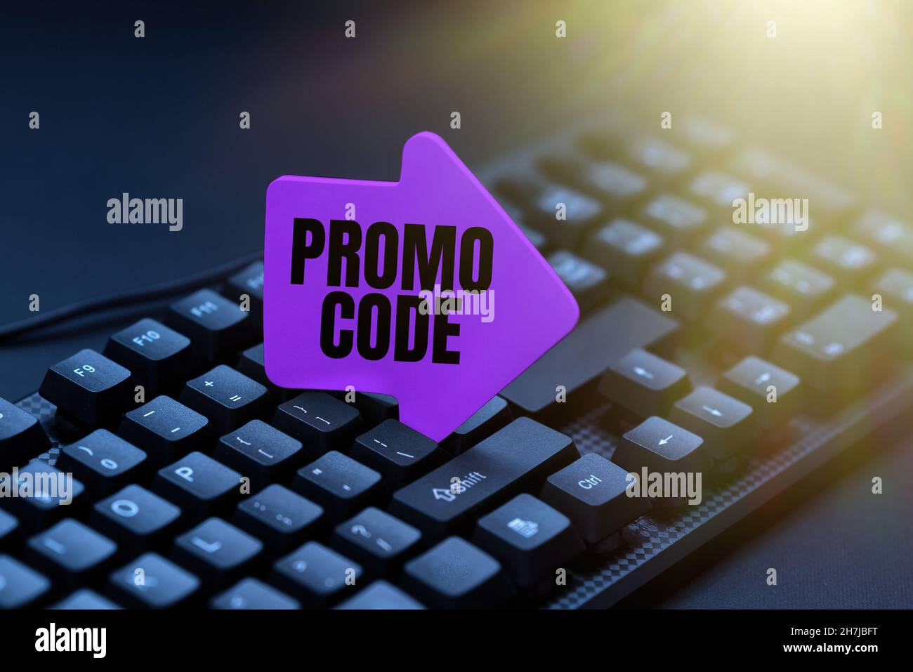 Handwriting text Promo Code. Business showcase digital numbers that