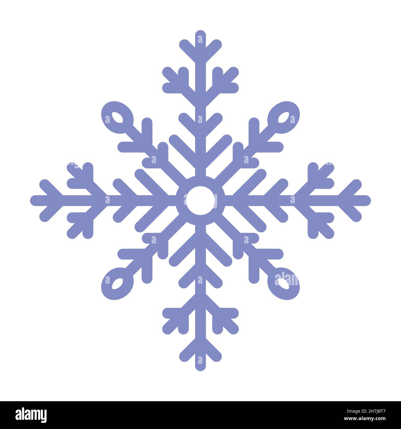 Snowflake icon. Simple flat vector line illustration isolated on white ...