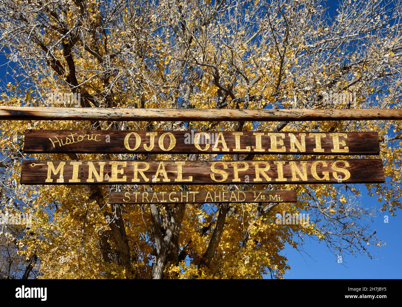 The entrance to Ojo Caliente Mineral Springs in Ojo Caliente, New