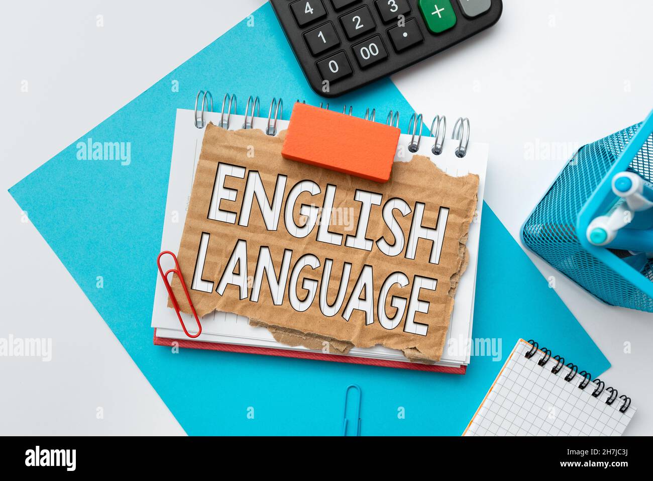 Inspiration showing sign English Language. Word for third spoken native lang in world after Chinese and Spanish Calculating Expenses Budgeting Ideas Stock Photo