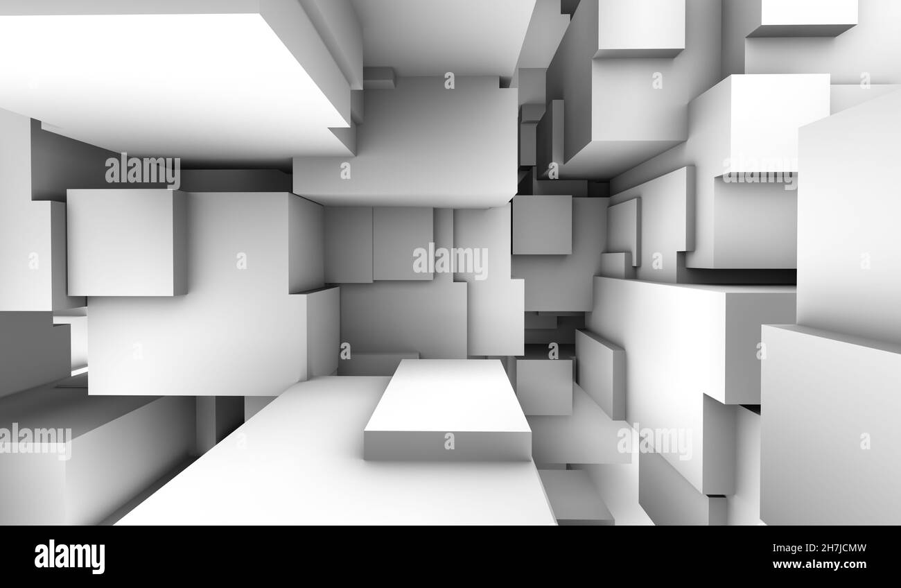 Abstract 3d background consisting of cubes Stock Photo - Alamy