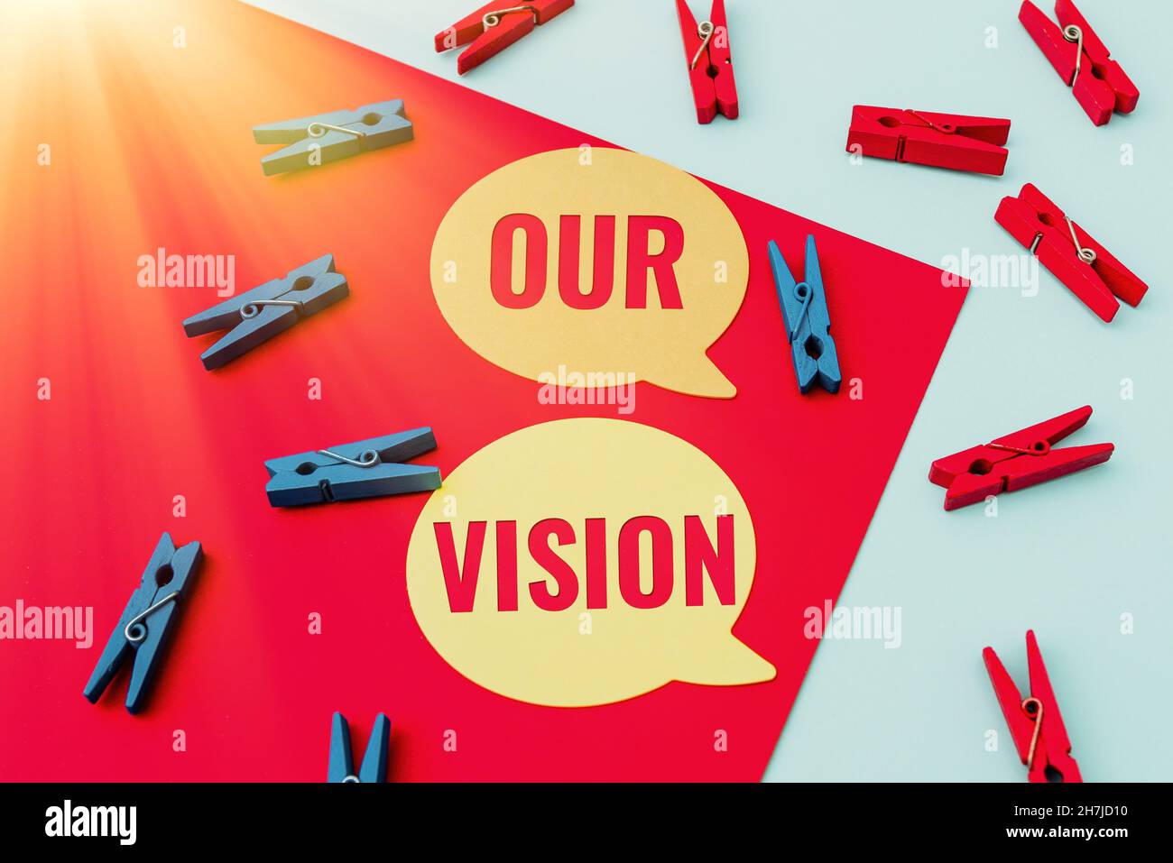 Sign displaying Our Vision. Business concept serves as clear guide for ...