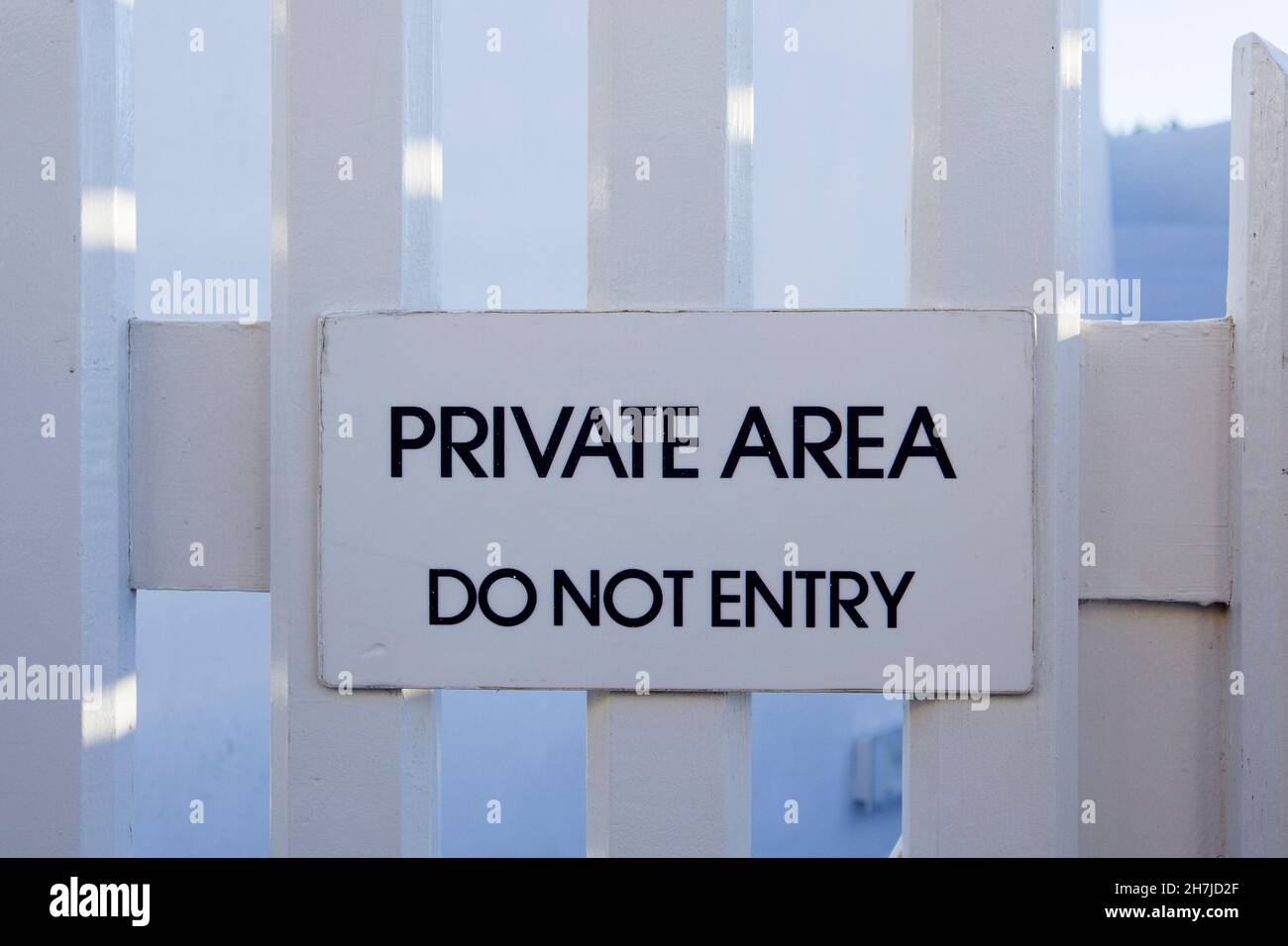 Closeup of the Private area, Do not entry sign Stock Photo
