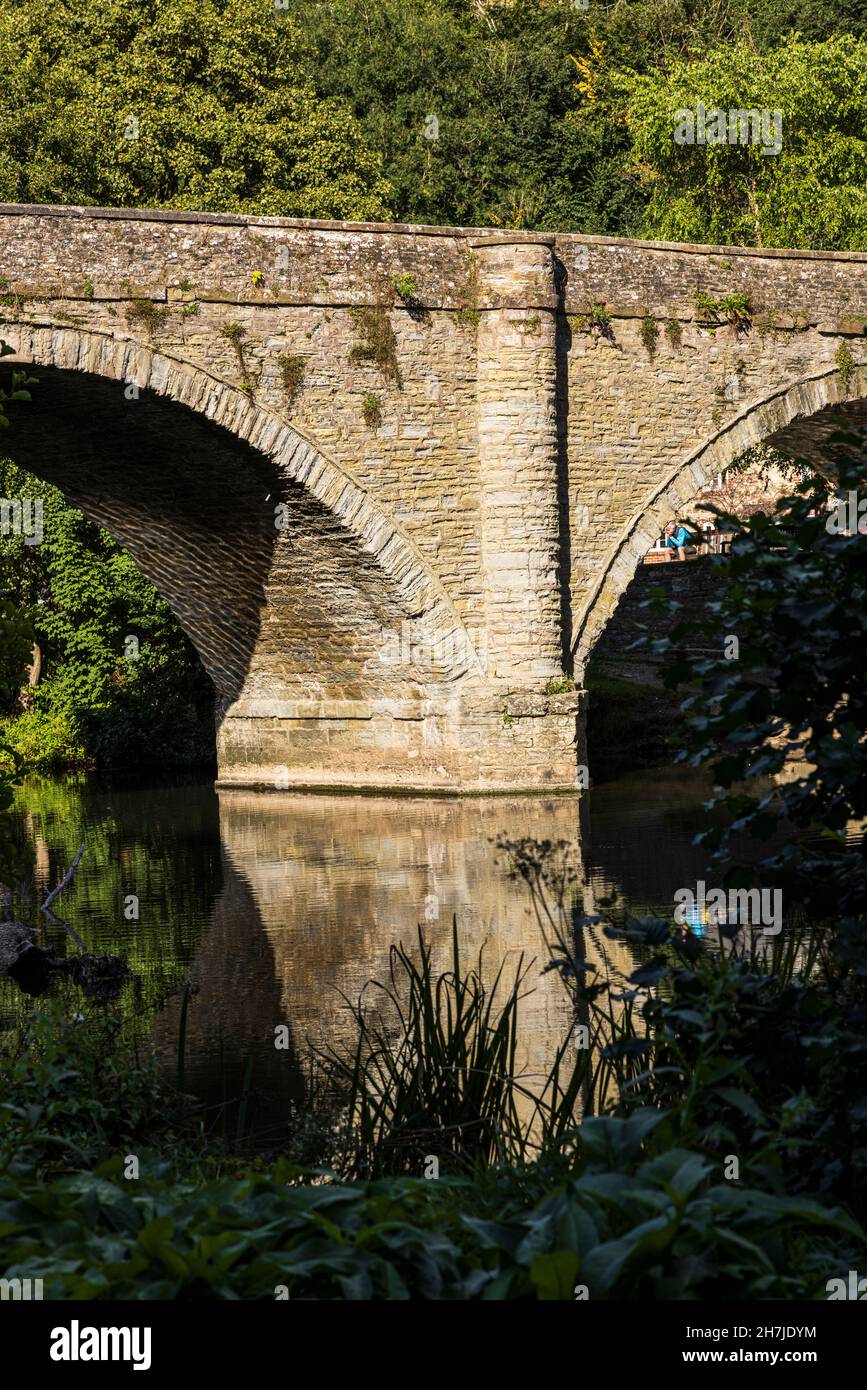 Dinham Bridge over the river Teme, Ludlow,  Shropshire, England, UK Stock Photo