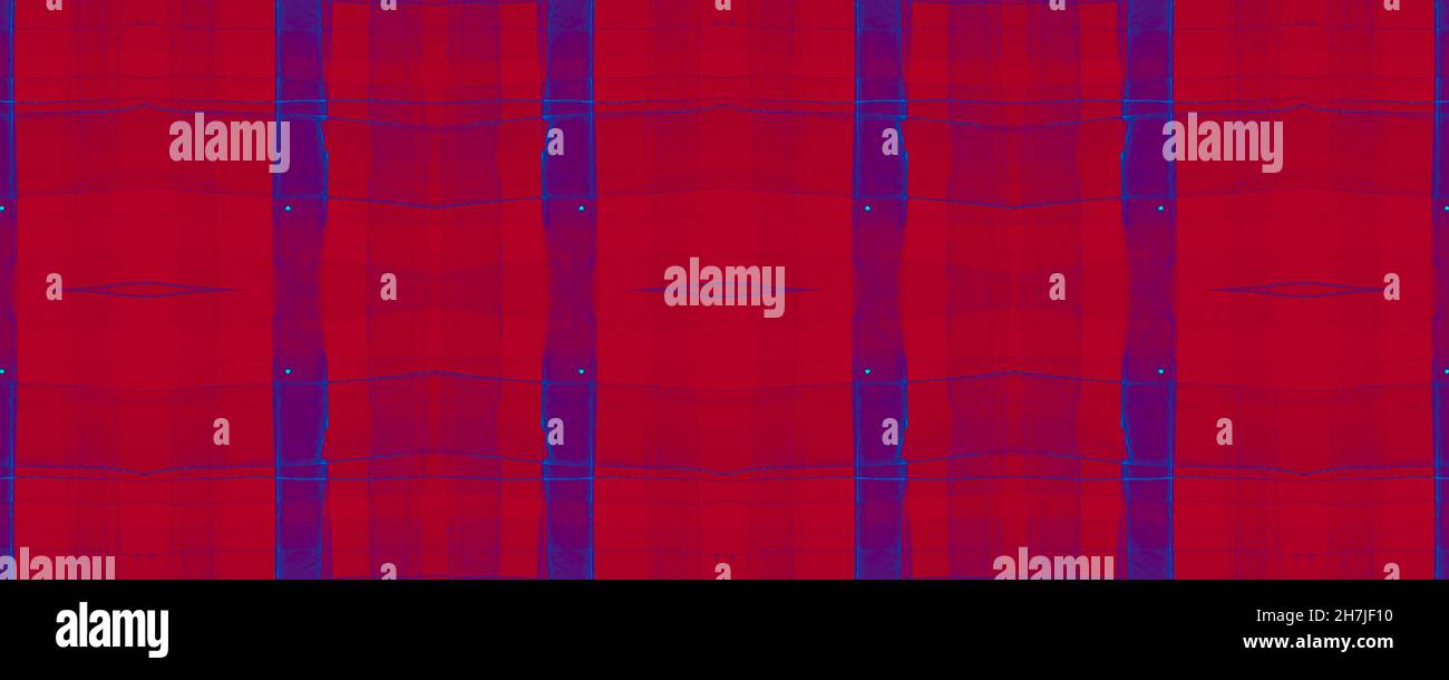Red Plaid. Seamless Checkered Tweed. Irish Picnic Stock Photo