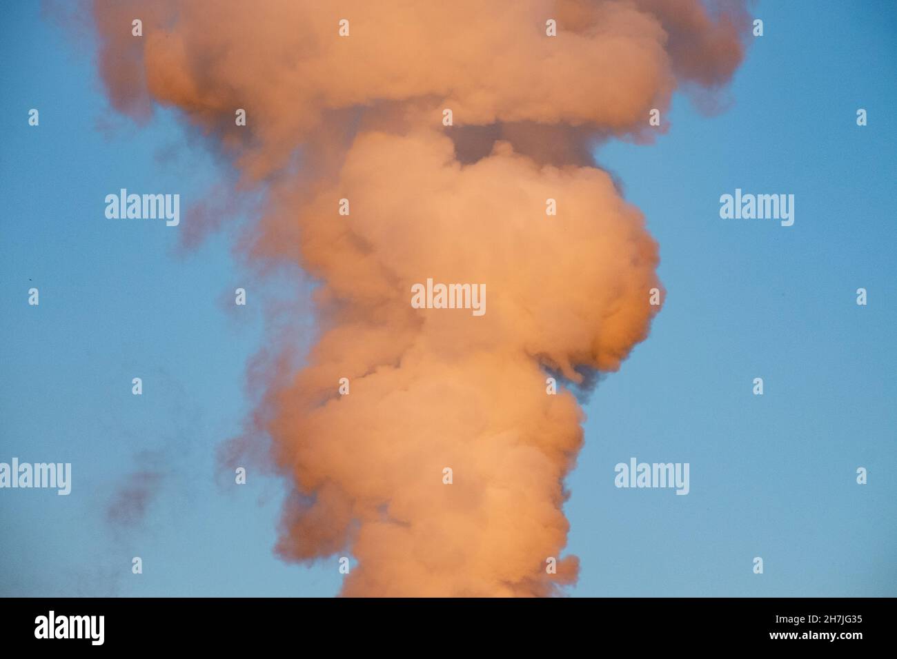 CLIMATE CHANGE . AIR POLLUTION . ENVIRONMENT PROTECTION . . FACTORY Stock Photo
