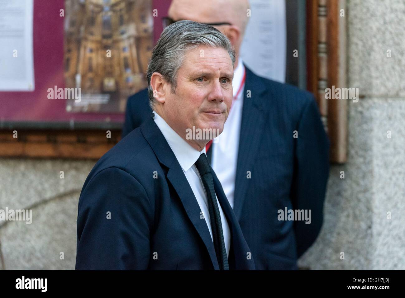Labour leader MP Keir Starmer arriving for the funeral service requiem mass for murdered MP Sir David Amess at Westminster Cathedral, London, UK Stock Photo