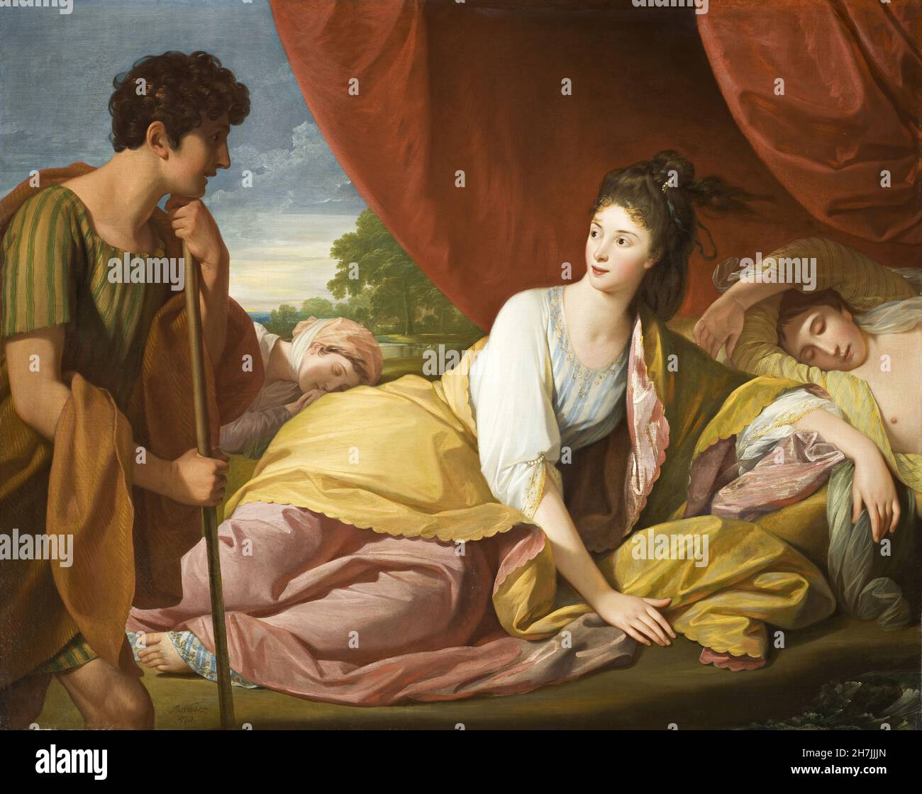 Benjamin West - Cymon and Iphigenia (1773) Stock Photo