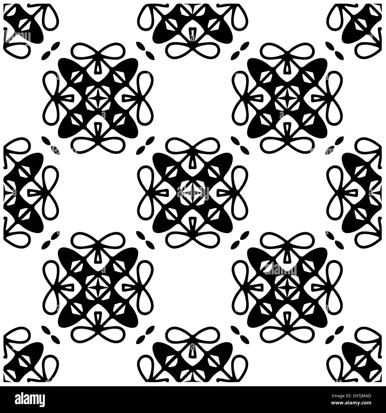 Vector pattern with symmetrical elements . Repeating geometric tiles ...