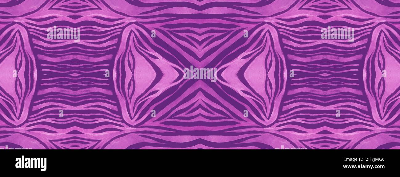 Ethnic Textile Design. Psychedelic Animal Wave Stock Photo