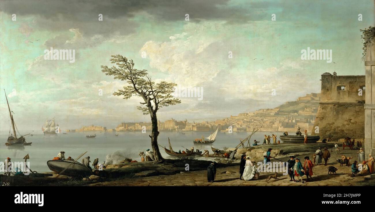 Claude-Joseph Vernet (1714-1789) - View of the Gulf of Naples (1748) Stock Photo