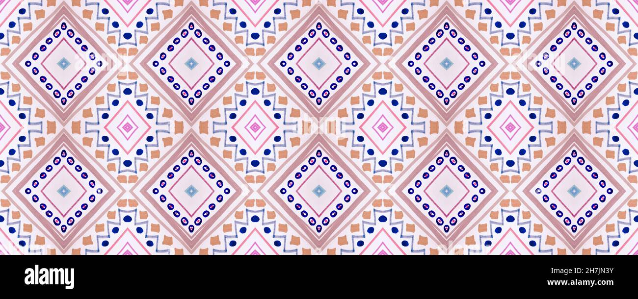 Cute Hot Pink Purple Ethnic Boho Folk Art Vintage Geometric