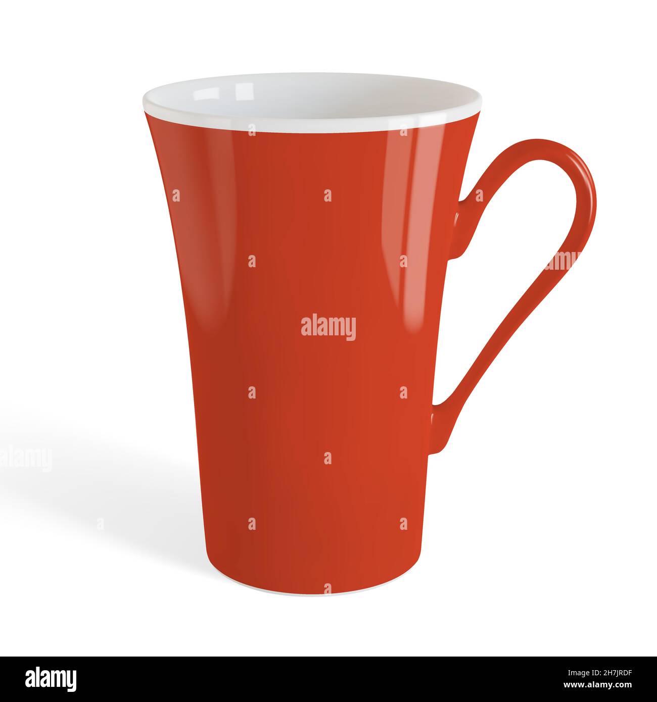 Red tea or coffee cup or mug isolated on white background vector illustration Stock Vector Image