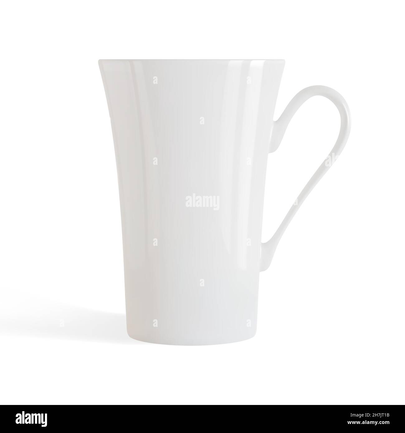 White tea or coffee cup or mug isolated on white background vector ...