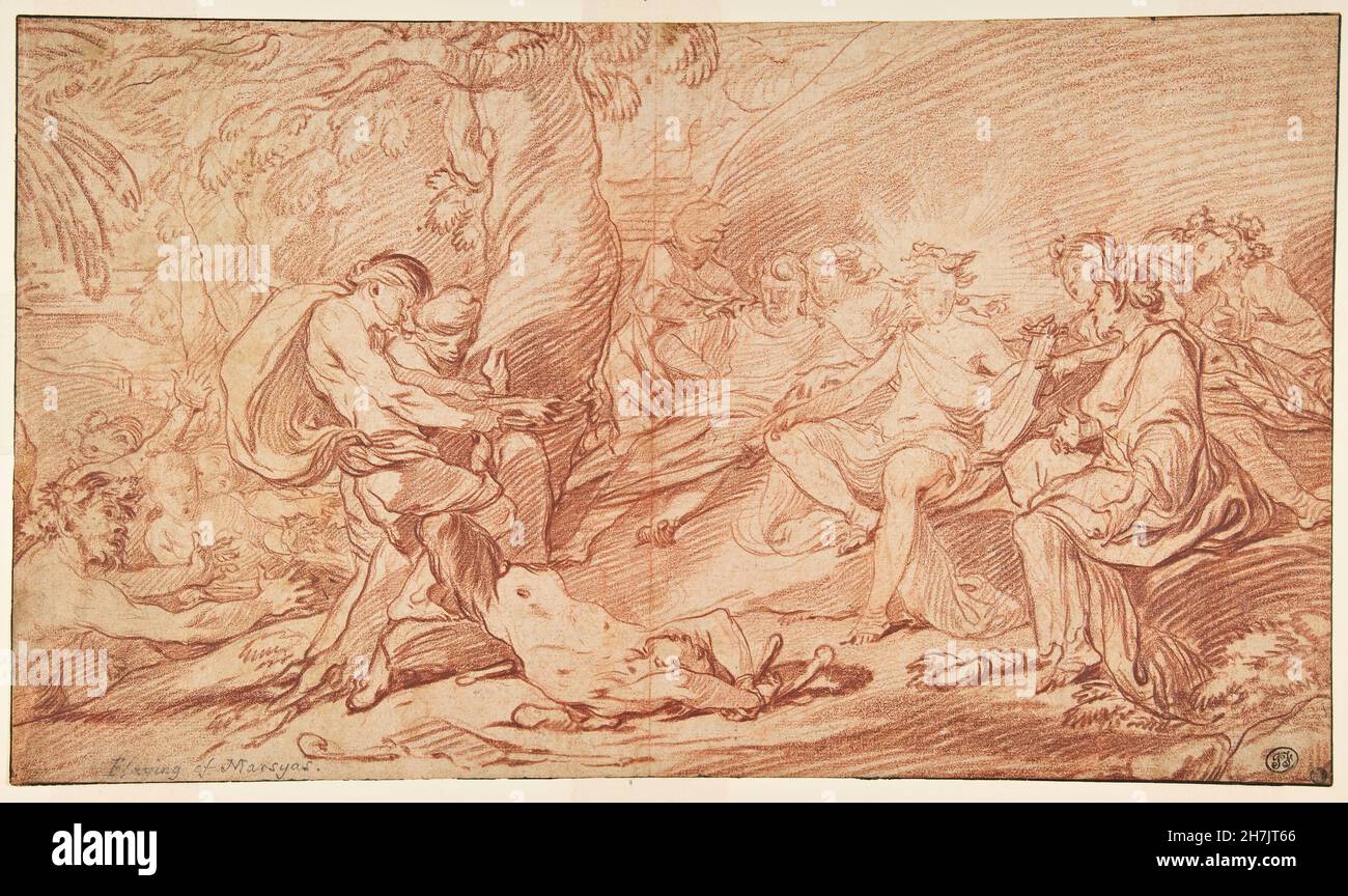 FranÃ§ois van Loo (1708-1732) - The Flaying of Marsyas Stock Photo
