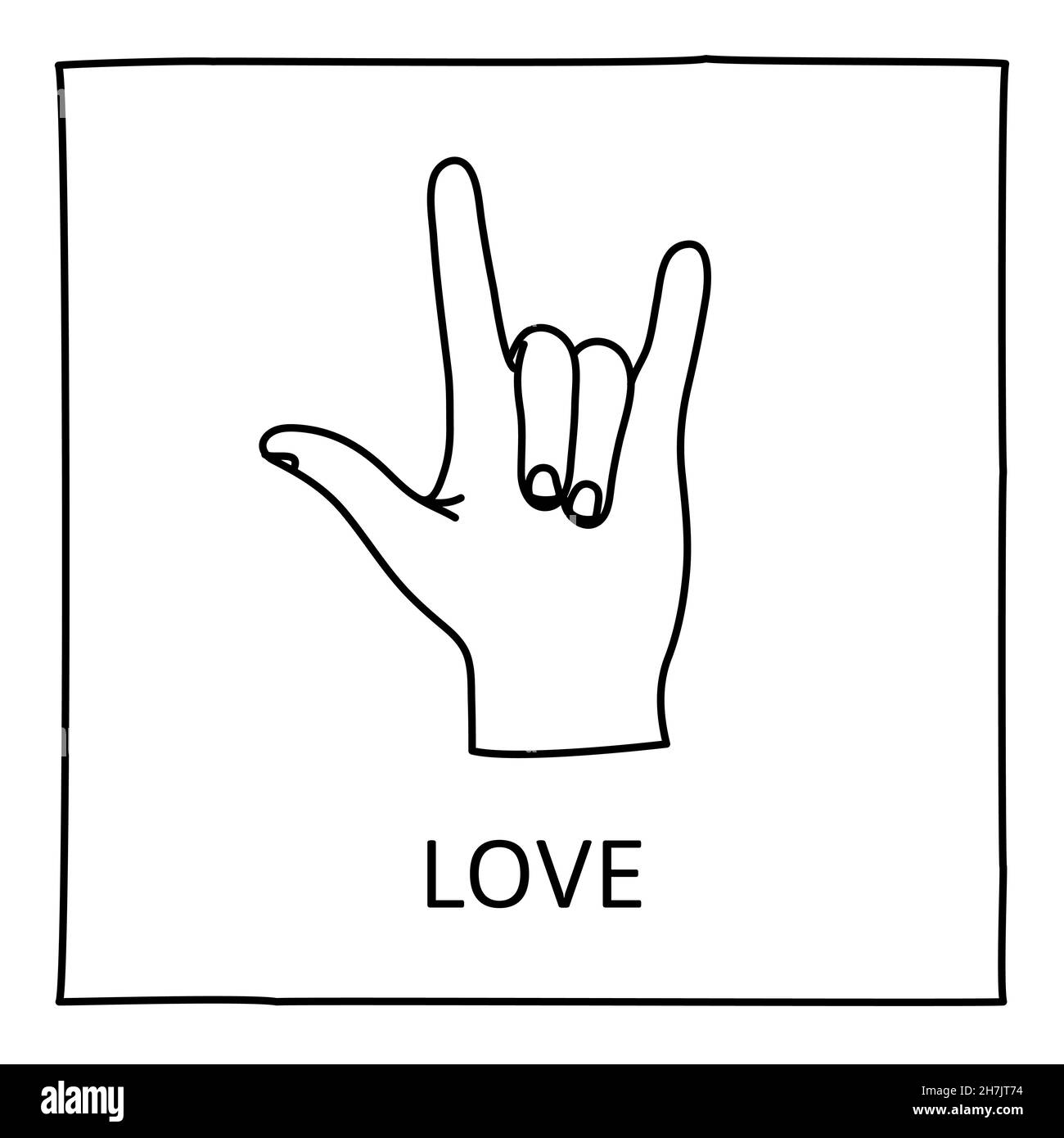 Doodle LOVE icon Stock Vector Image & Art - Alamy