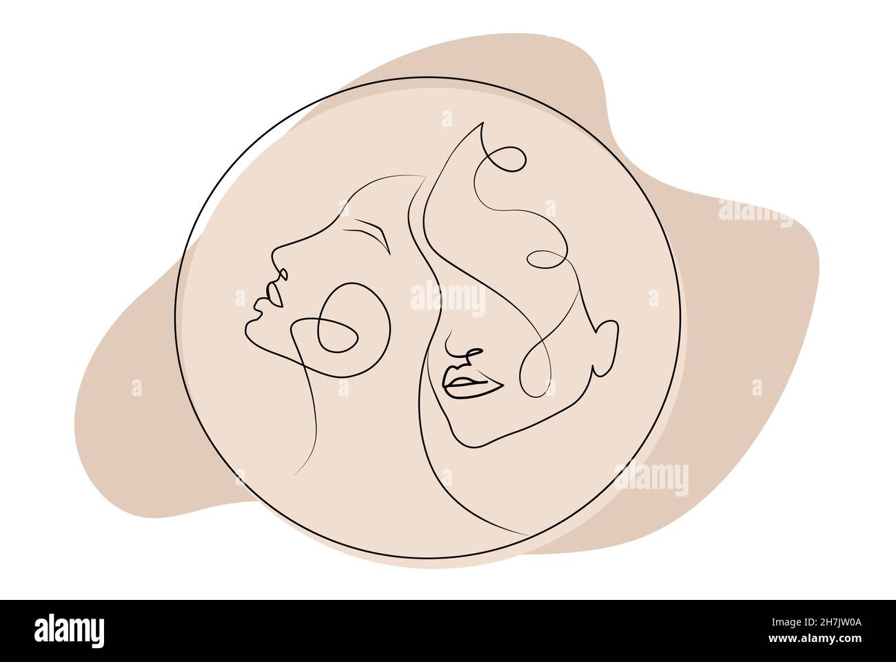 Abstract line portrait Stock Vector Image & Art - Alamy