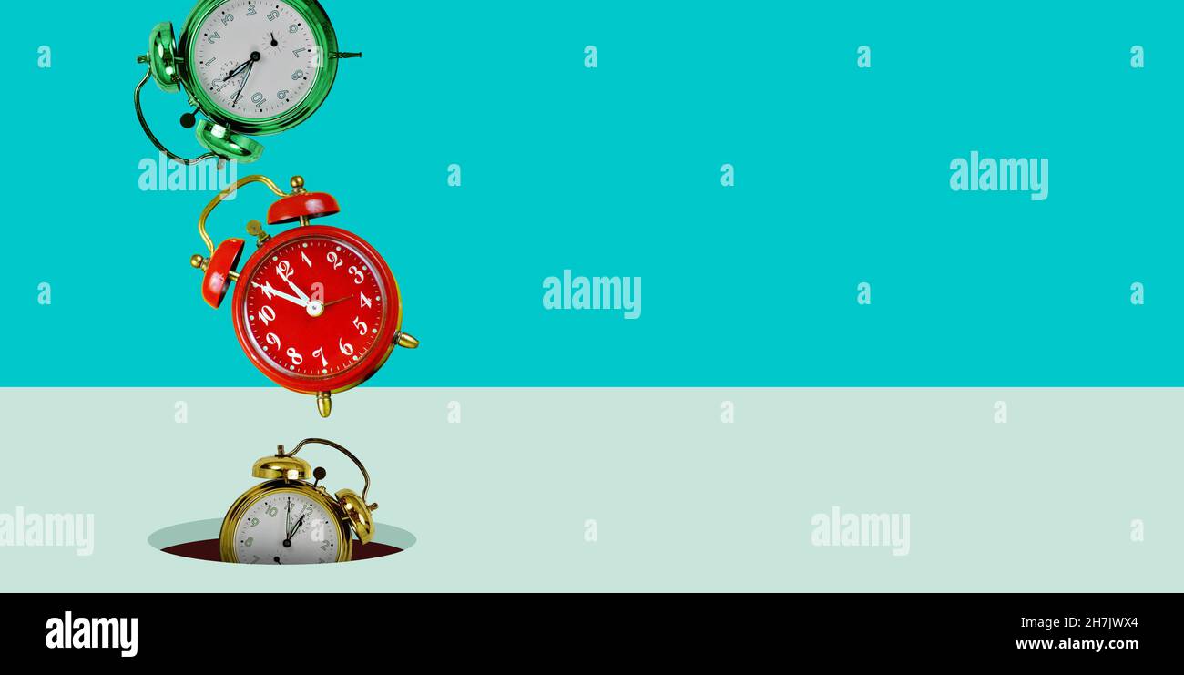 Time is running up, five minutes to twelve o'clock. Clocks falling down