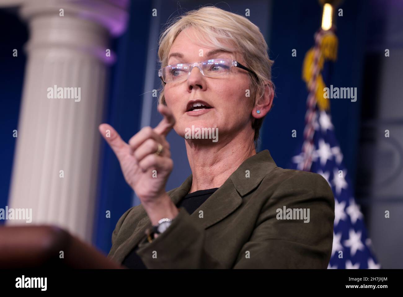 Arlington, USA. 23rd Nov, 2021. Jennifer Granholm, U.S. energy