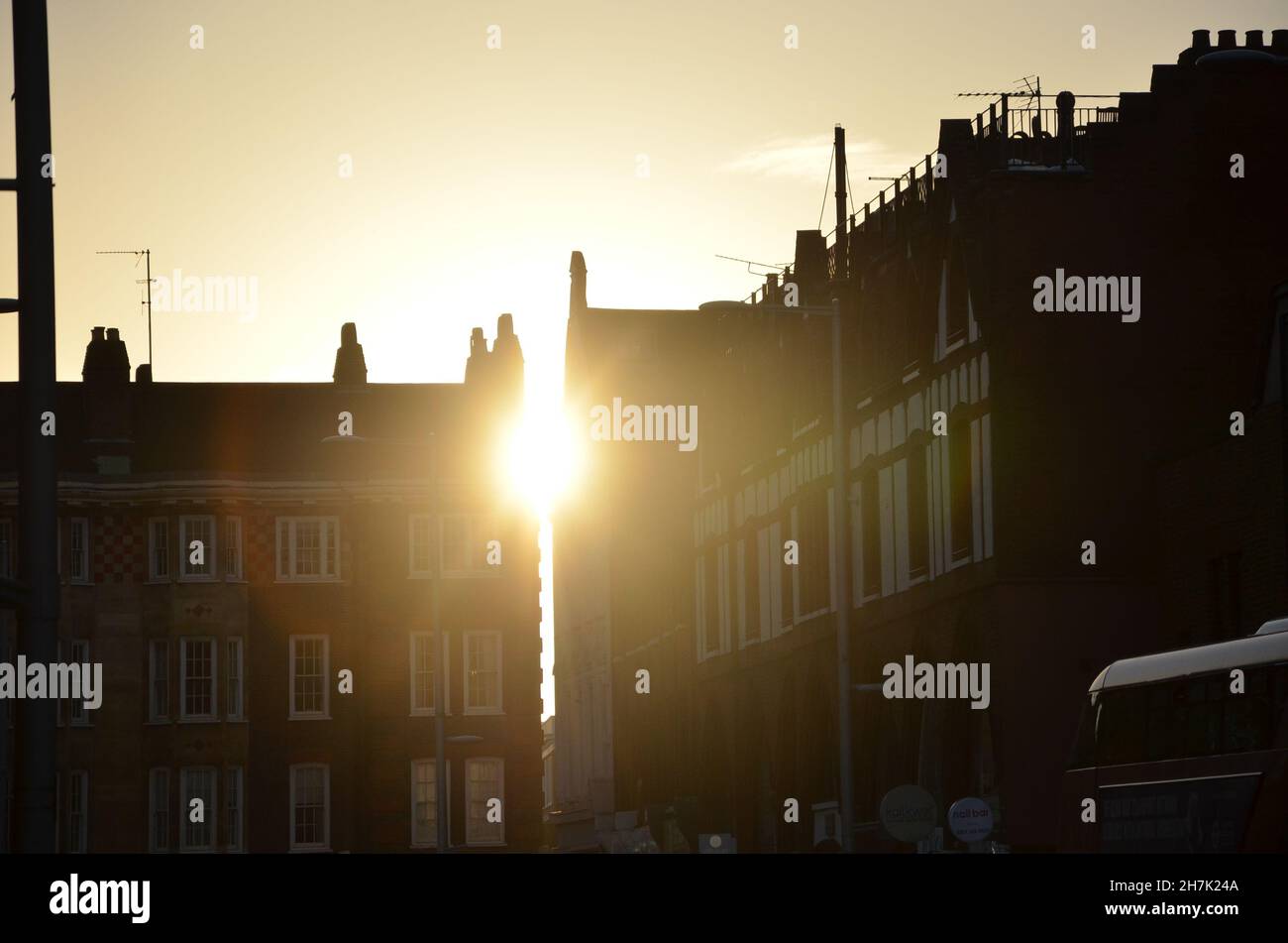 Some photos taken on an afternoon stroll through the lovely borough of Kensington and Chelsea, during the Fall, in London. Stock Photo