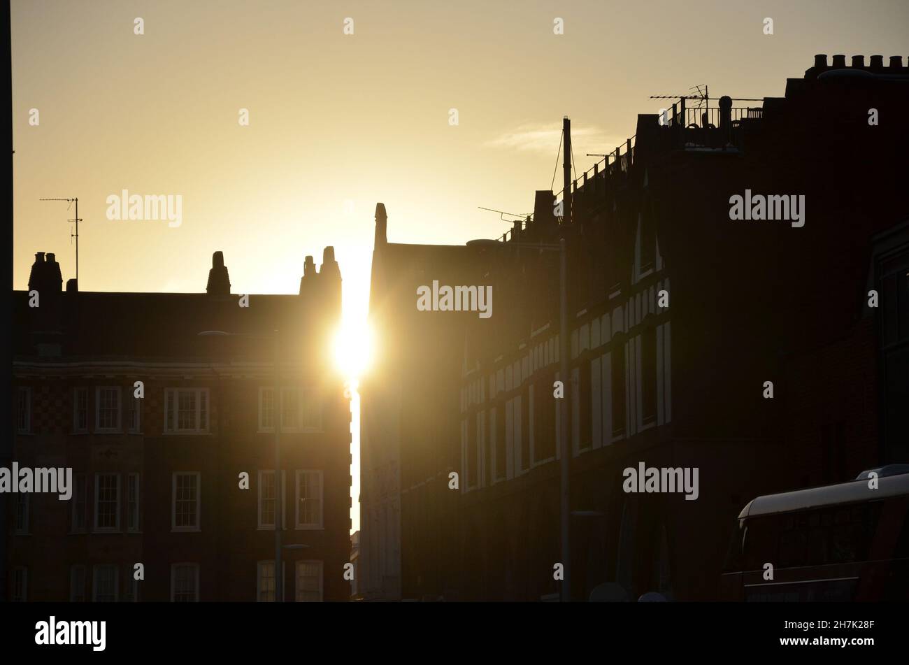 Some photos taken on an afternoon stroll through the lovely borough of Kensington and Chelsea, during the Fall, in London. Stock Photo