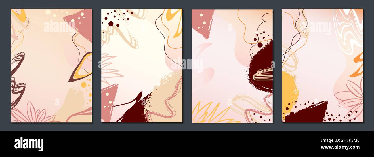 A set of abstract universal background templates. Vector illustration ...