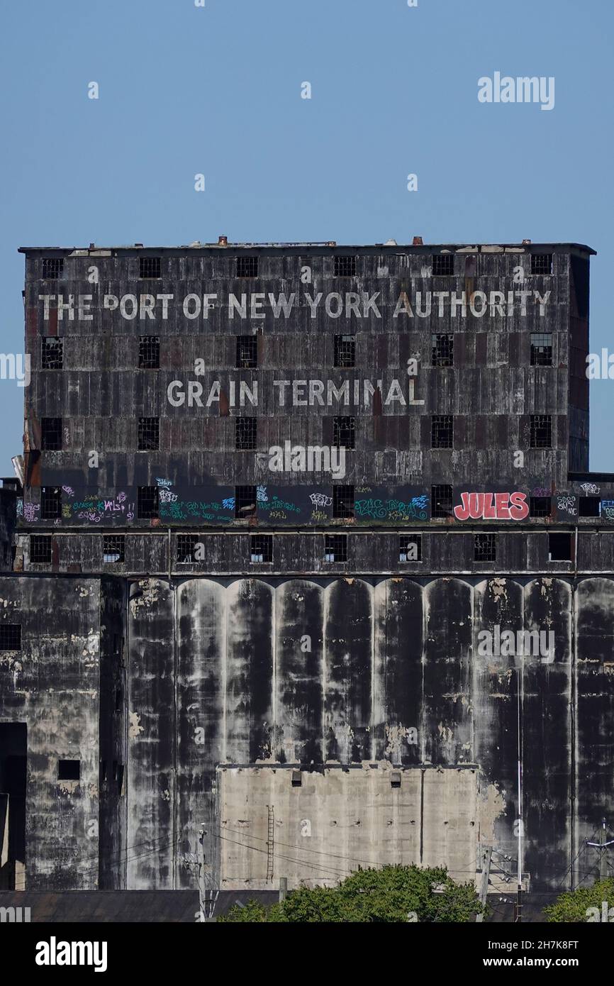 the port of New York authority grain terminal Red Hook Brooklyn NYC