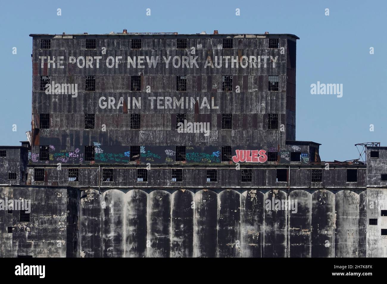 the port of New York authority grain terminal Red Hook Brooklyn NYC