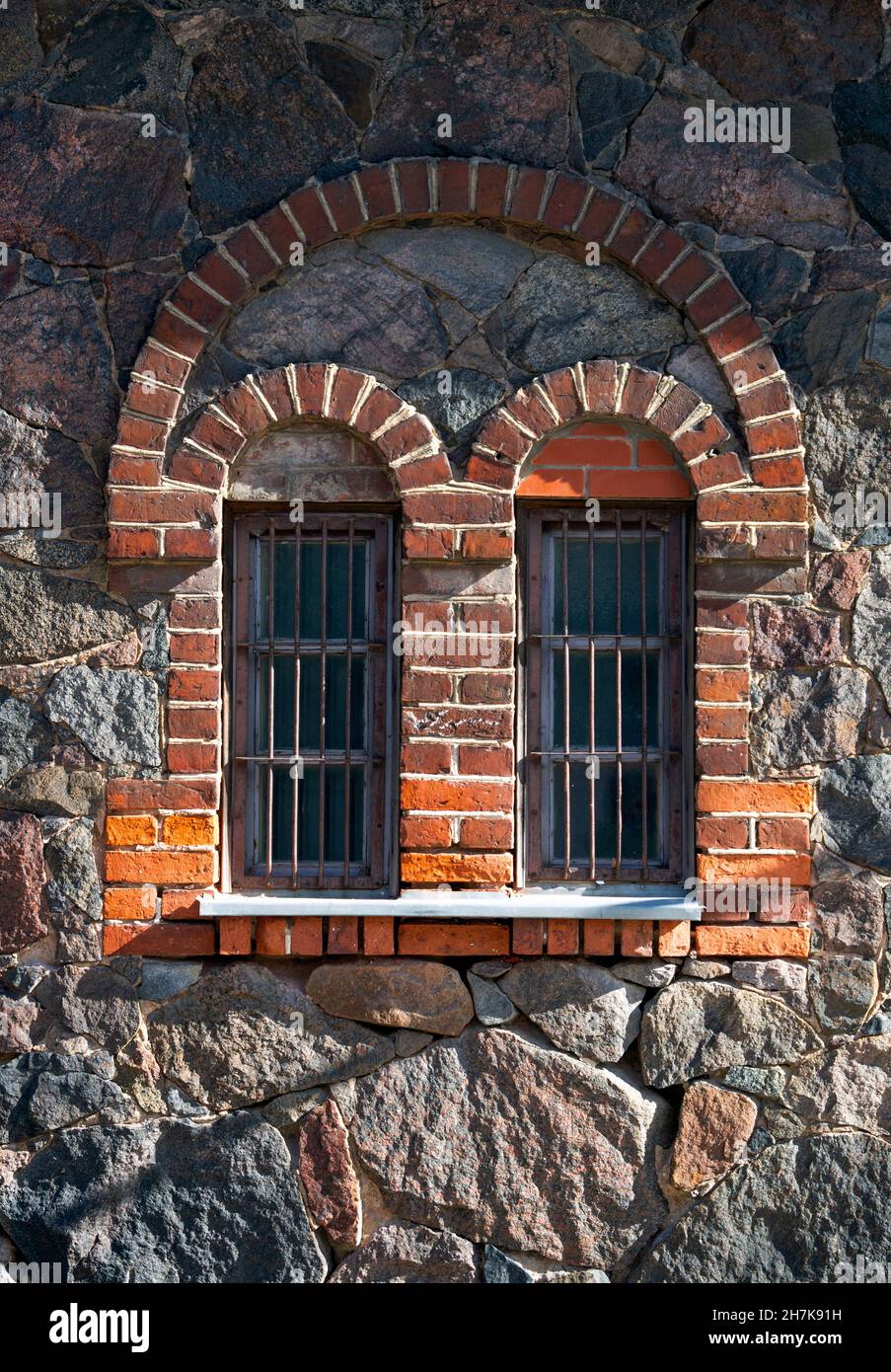 Closed antique window in an old stone house Stock Photo - Alamy