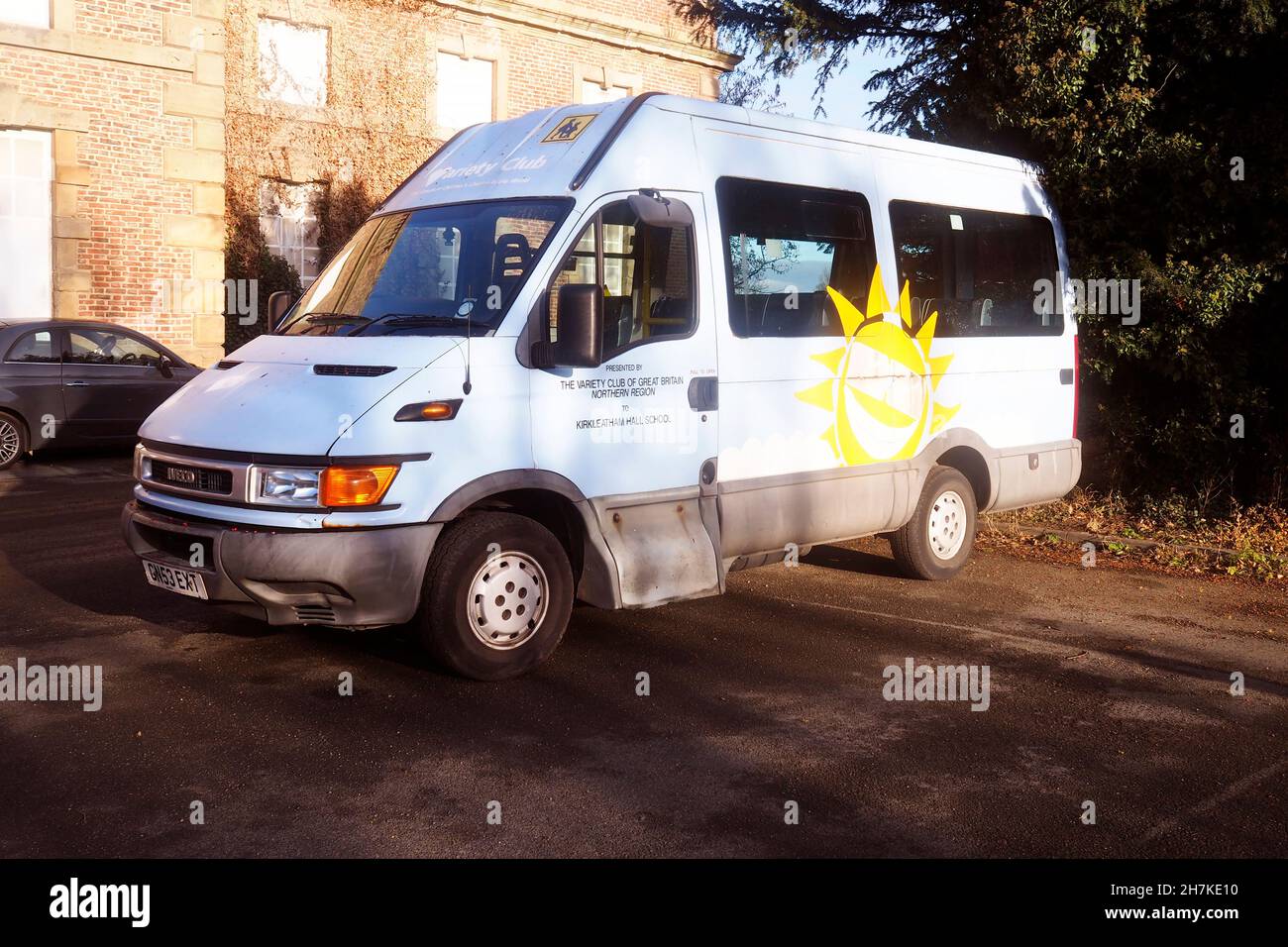 A school minibus presented to Kirkleatham Hall School by the Variety Club of Great Britain Noethern Region Stock Photo
