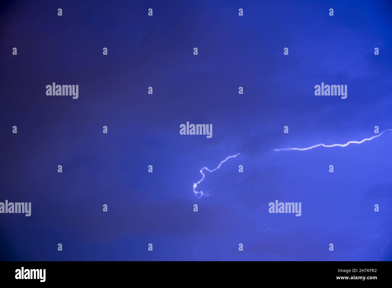 Lightning In The Night Sky Stock Photo - Alamy