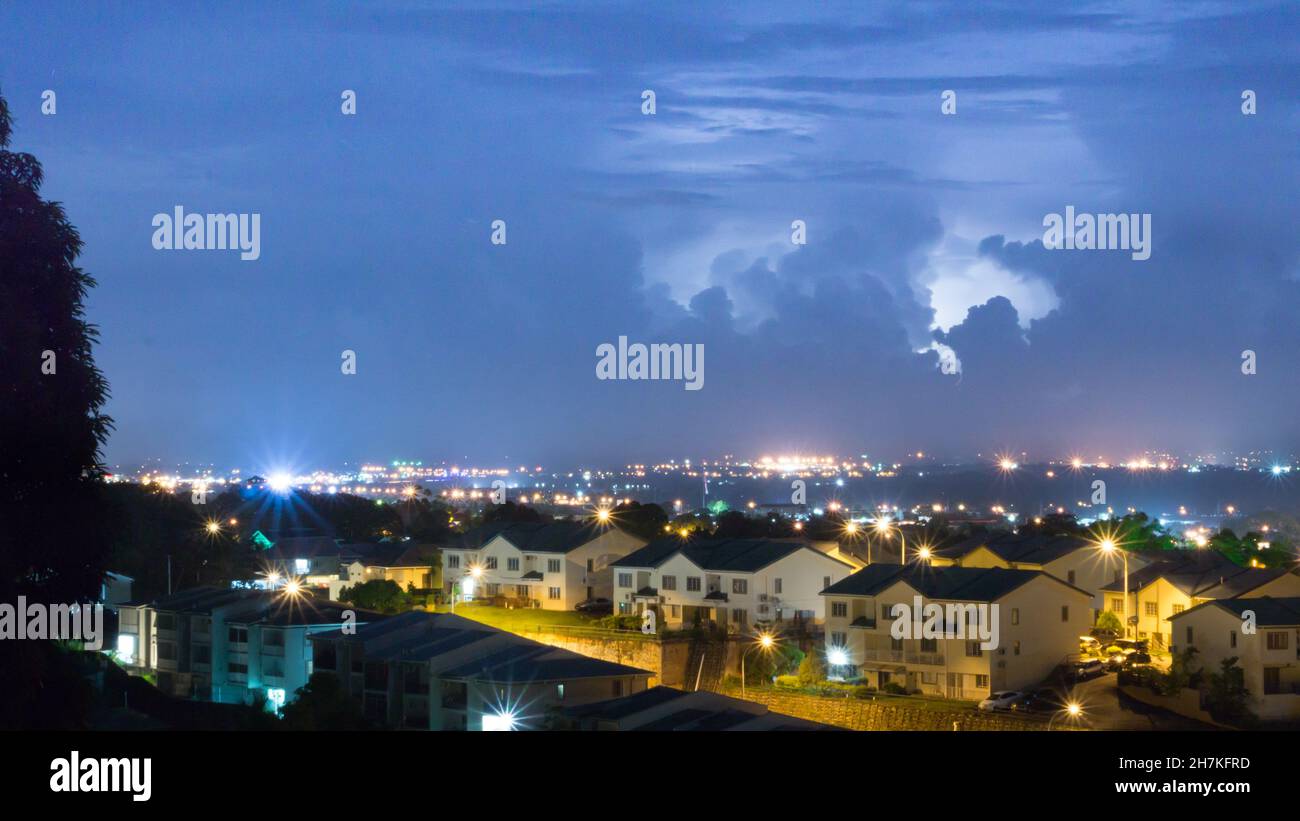 Lightning In The Night Sky Stock Photo - Alamy