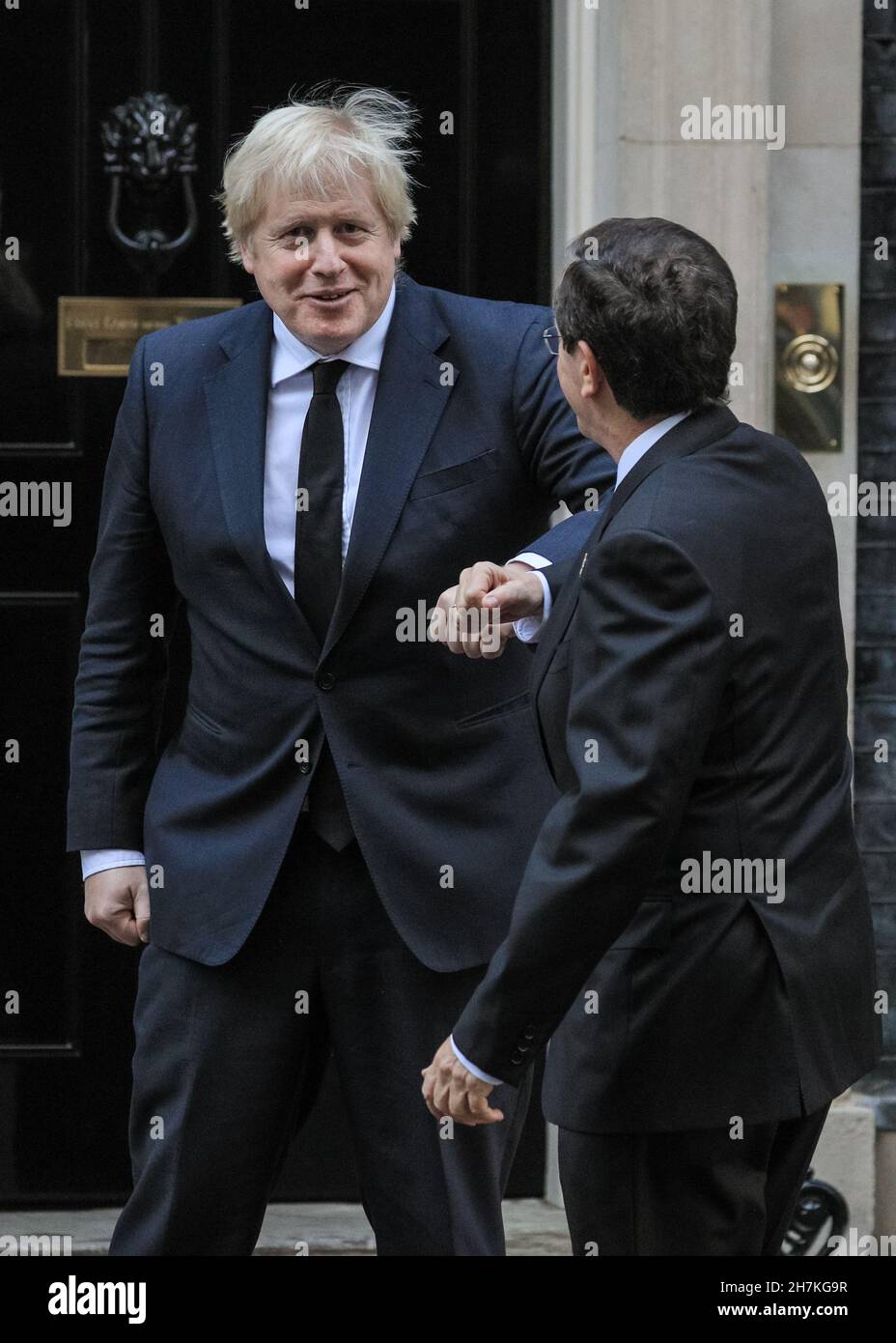 Downing Street, London, UK. 23rd Nov, 2021. Isaac Herzog, President of Israel, meets British Prime Minister Boris Johnson in Downing Street, London today. Credit: Imageplotter/Alamy Live News Stock Photo