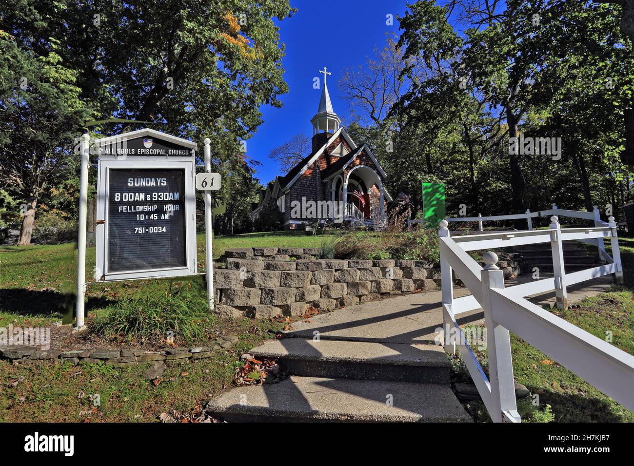 All Souls Episcopal Church Stony Brook Long Island New York Stock Photo