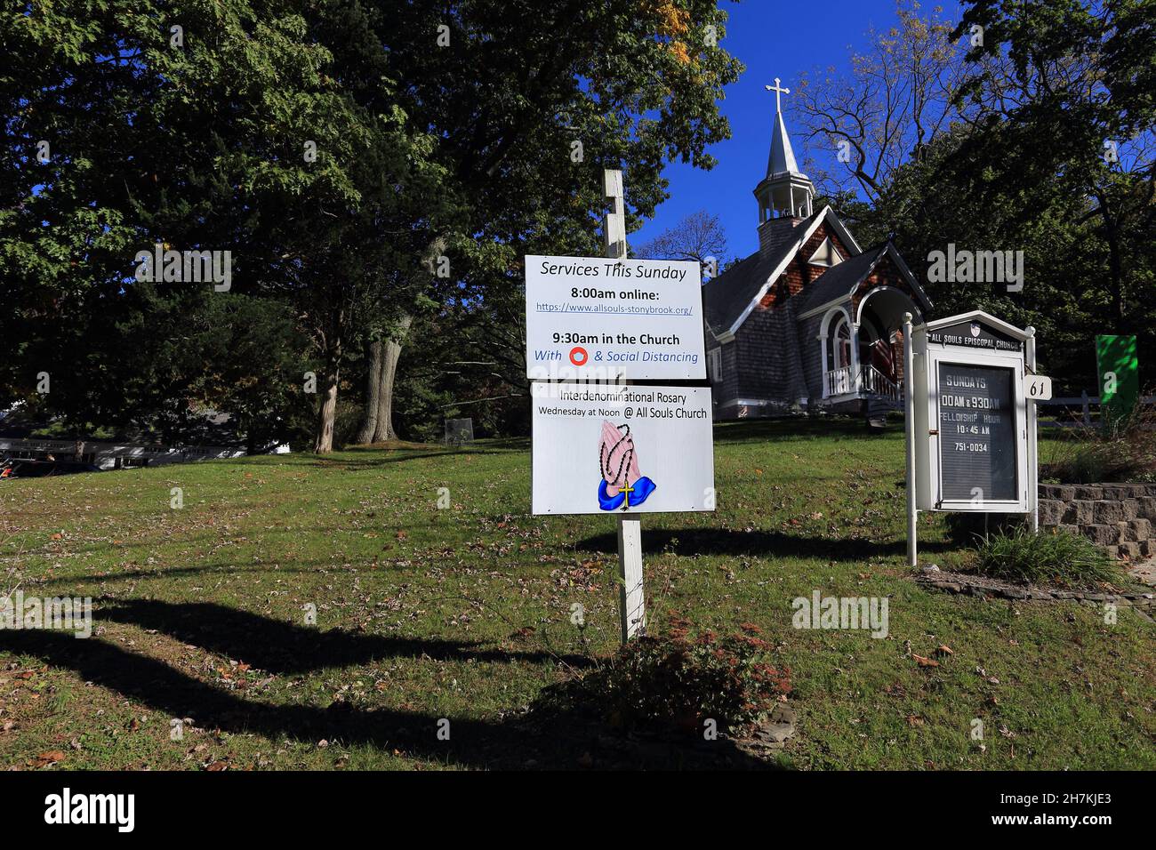 All Souls Episcopal Church Stony Brook Long Island New York Stock Photo