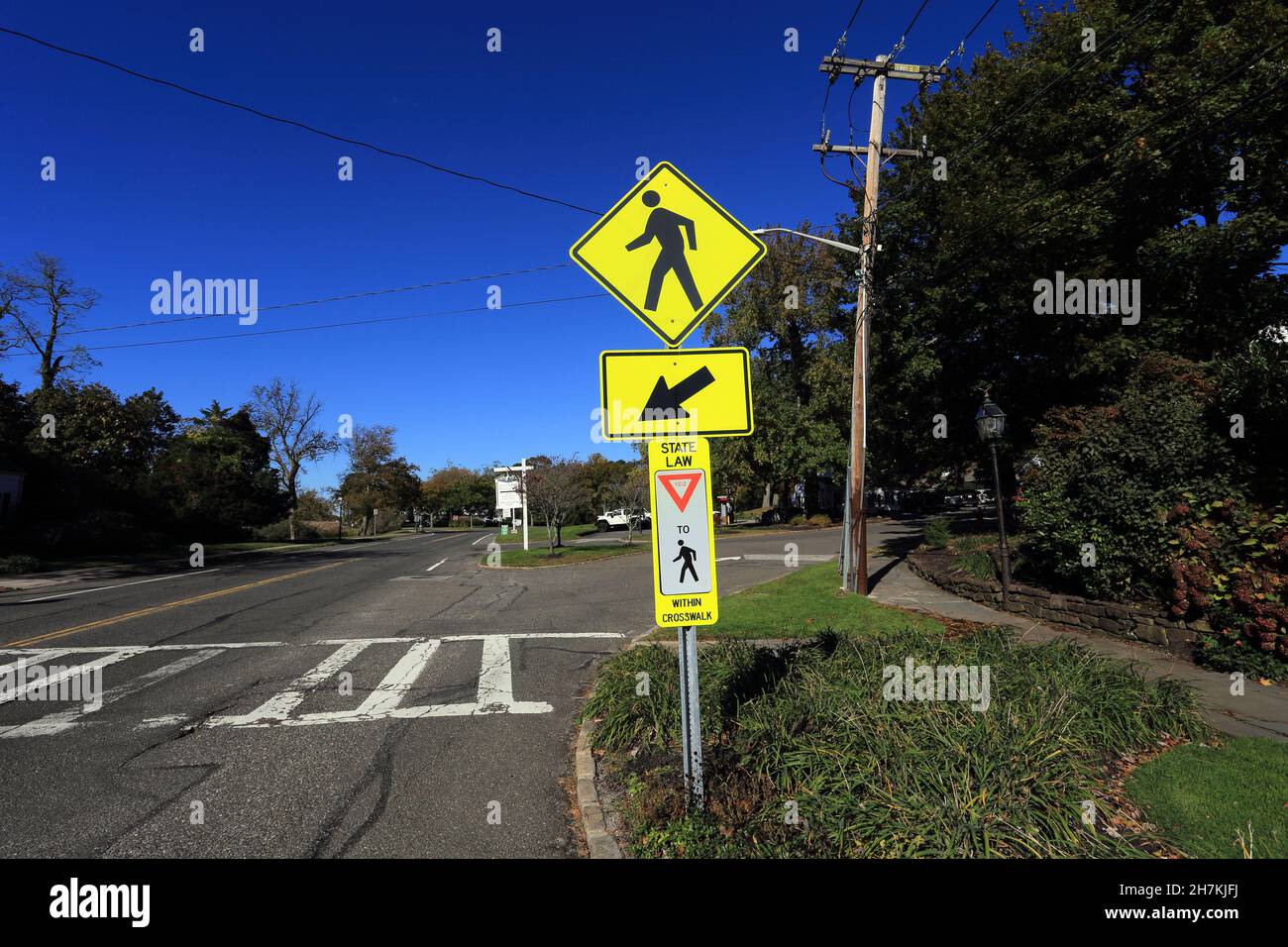 Crosswalk Long Island New York Stock Photo