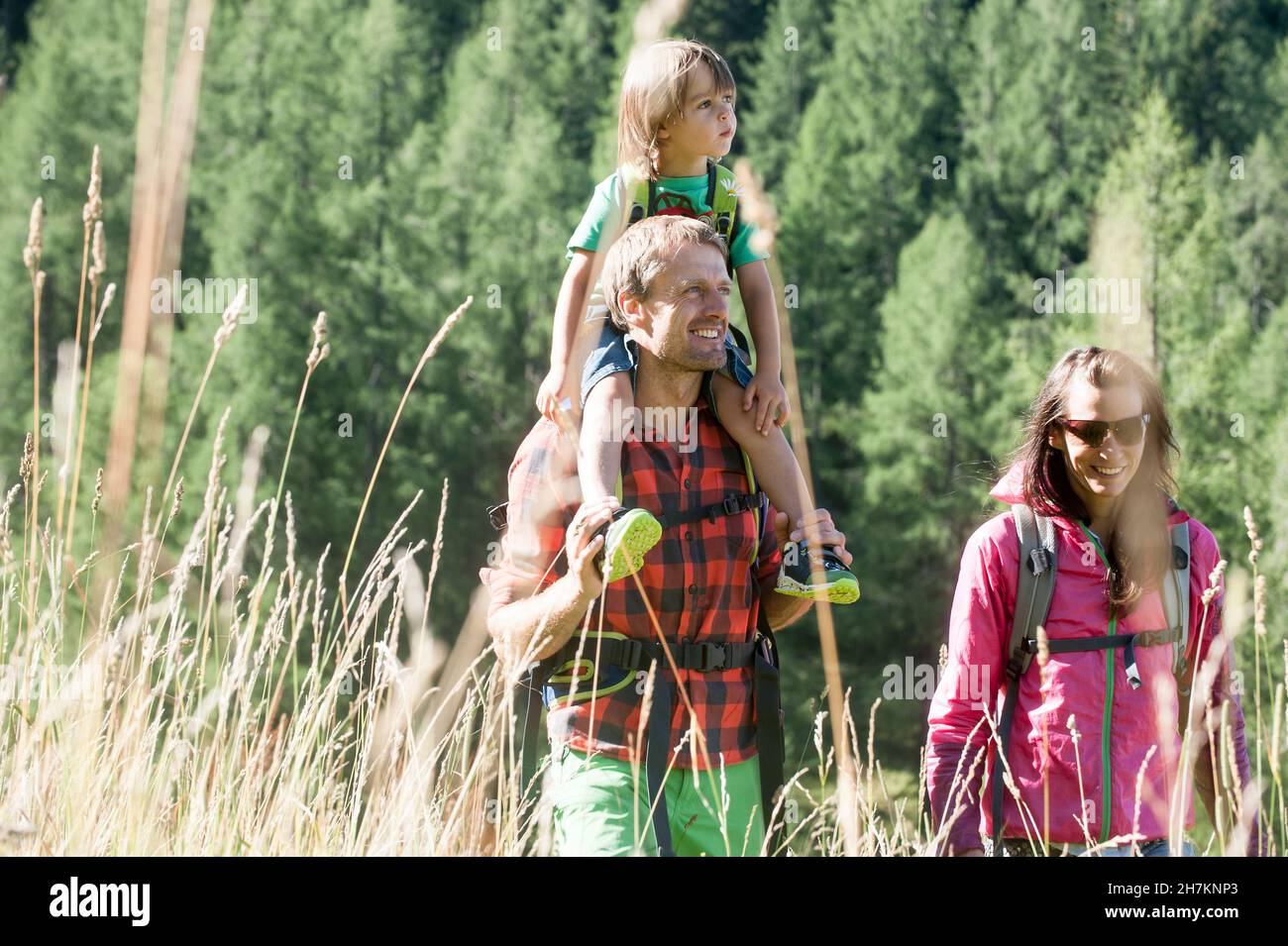 Family hiking in alps hi-res stock photography and images - Alamy