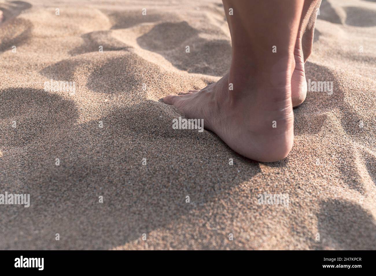 Mature woman barefoot outdoors hi-res stock photography and images - Alamy