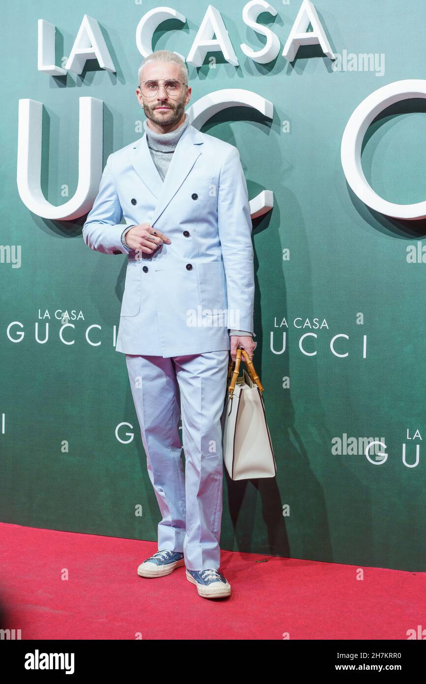 Madrid, Spain. 23rd Nov, 2021. Pelayo Díaz poses during the photocall for  the premiere of the film "La Casa Gucci" at the Callao cinemas in Madrid.  (Photo by Atilano Garcia/SOPA Images/Sipa USA)
