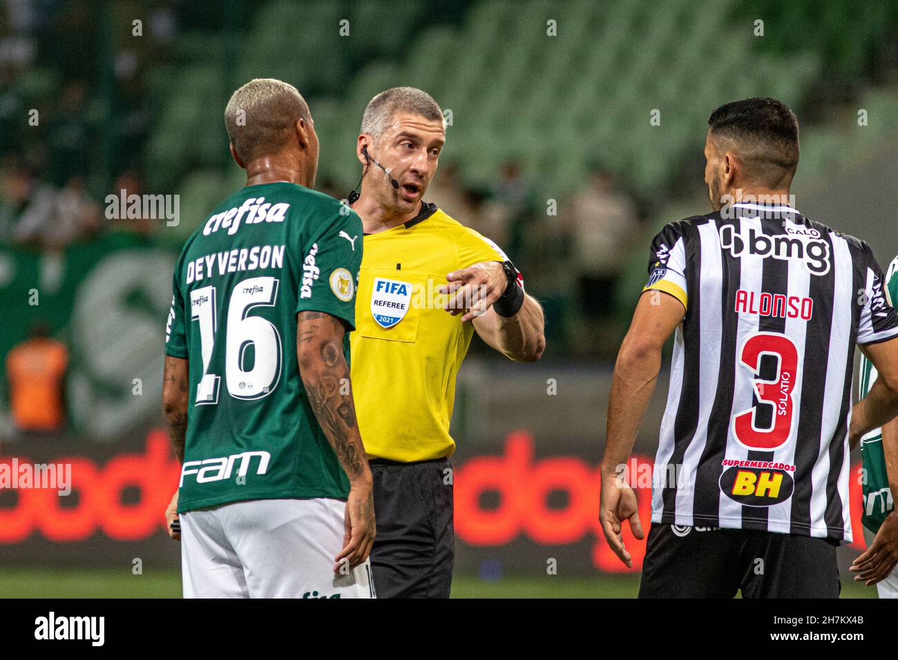 SÃO PAULO, SP - 23.11.2021: PALMEIRAS X ATLÉTICO MG - XXXXXXXXXXX in the match between Palmeiras X Atlético MG, valid for the 35th round of the 2021 Brazilian Championship Serie A, held at Allianz Parque, in São Paulo, capital, this Tuesday night, November 23, 2021. (Photo: Van Campos/Fotoarena) Stock Photo