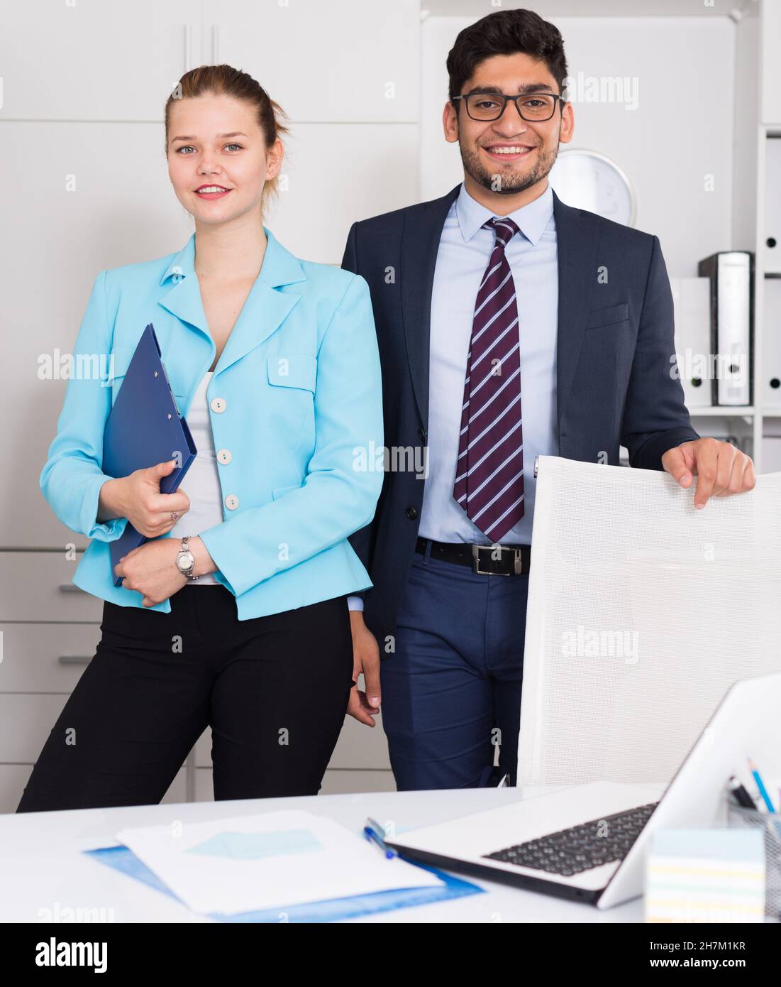 Successful business team in office Stock Photo - Alamy