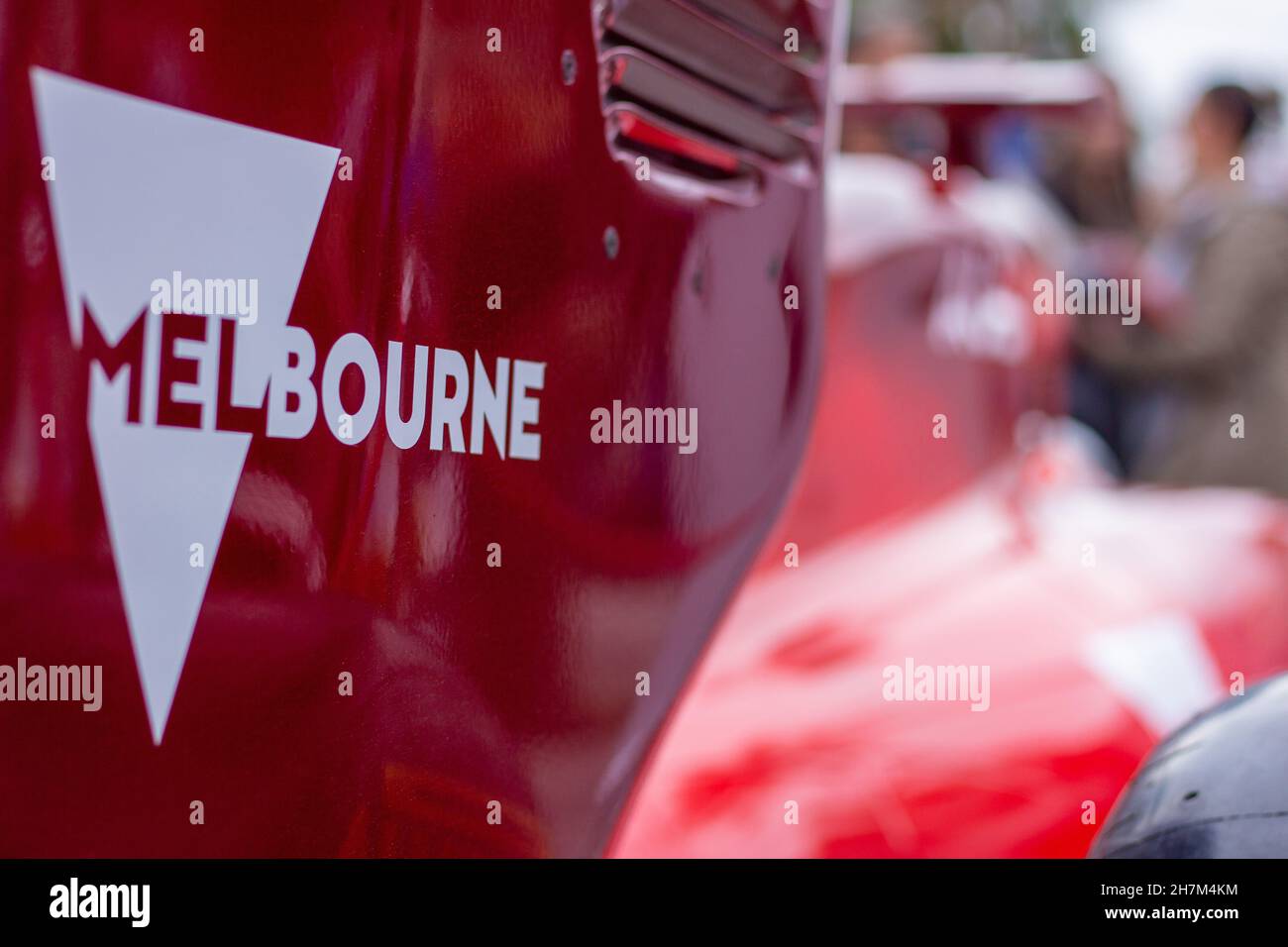 Melbourne Car show Father's day. Melbourne Formula 1 exhibition car. St Kilda, Victoria,  Australia - September 2nd, 2018. Stock Photo