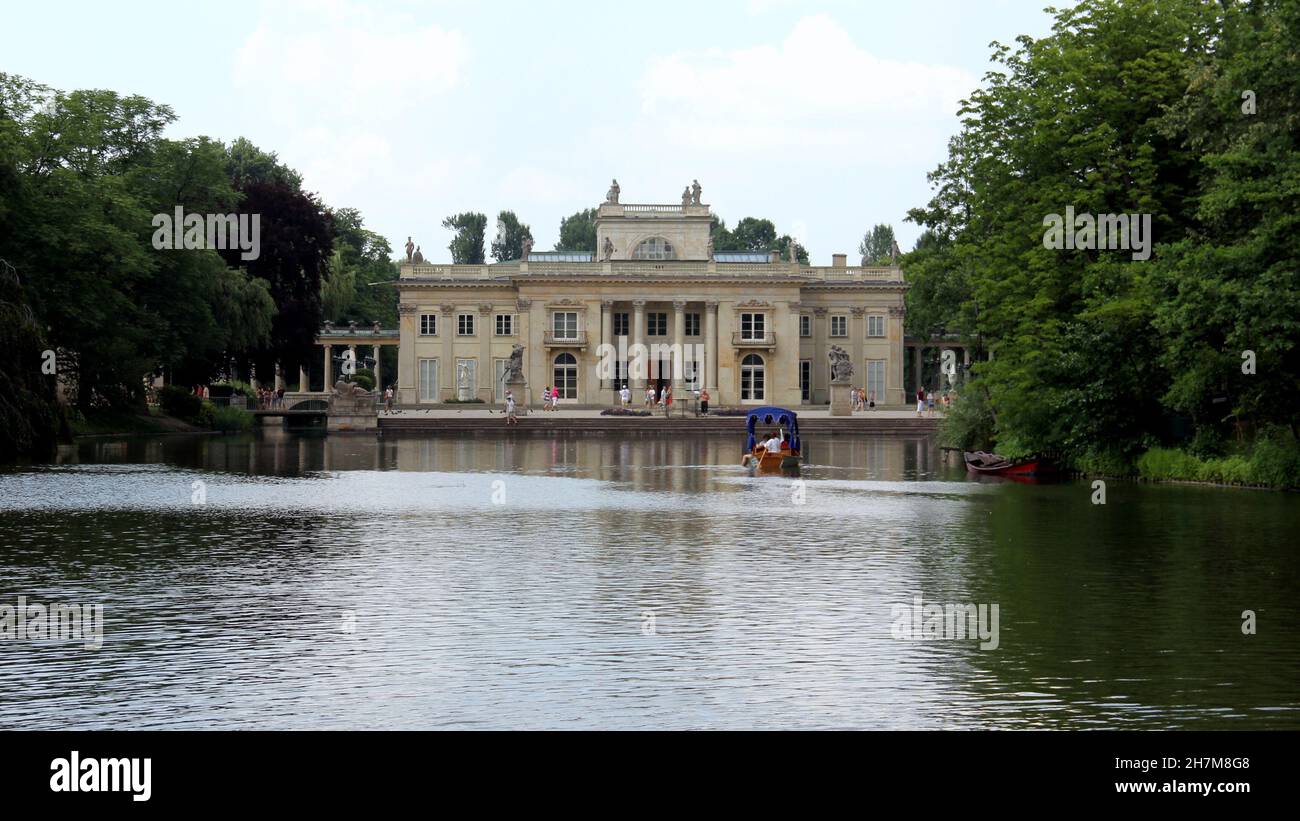 Palace on the Isle at Lazienki Krolewskie (Royal Baths) Park, southern facade, Warsaw, Poland Stock Photo