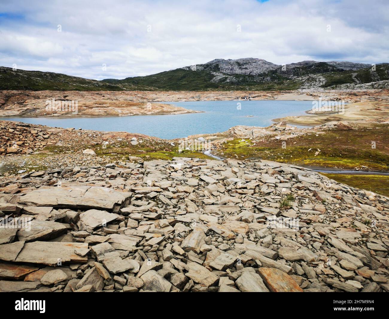 Small lake under a cloudy sky Stock Photo - Alamy