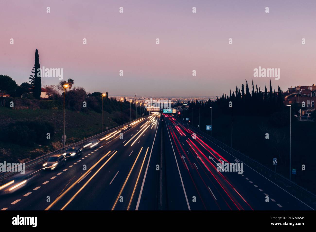 Long exposure highway captured hi-res stock photography and images - Alamy