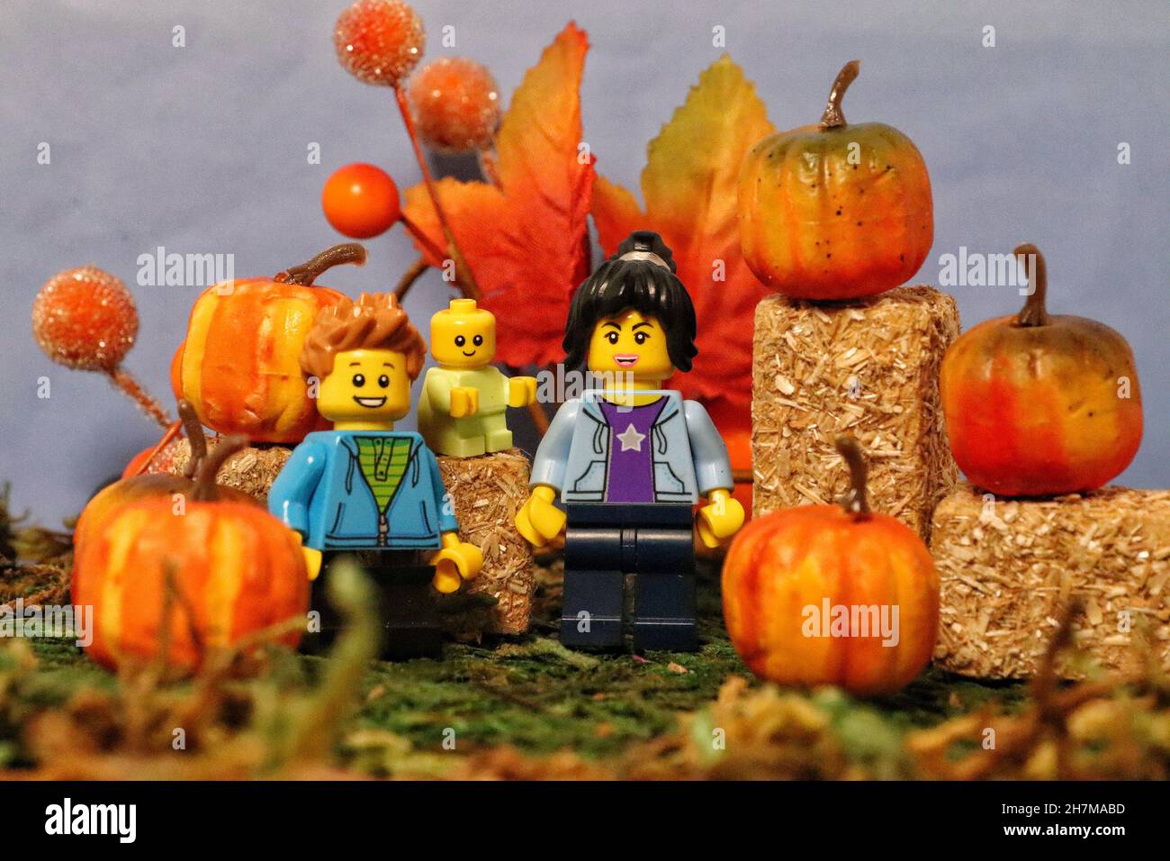 GREENVILLE, UNITED STATES Oct 24, 2021 A fun LEGO toy figures of a