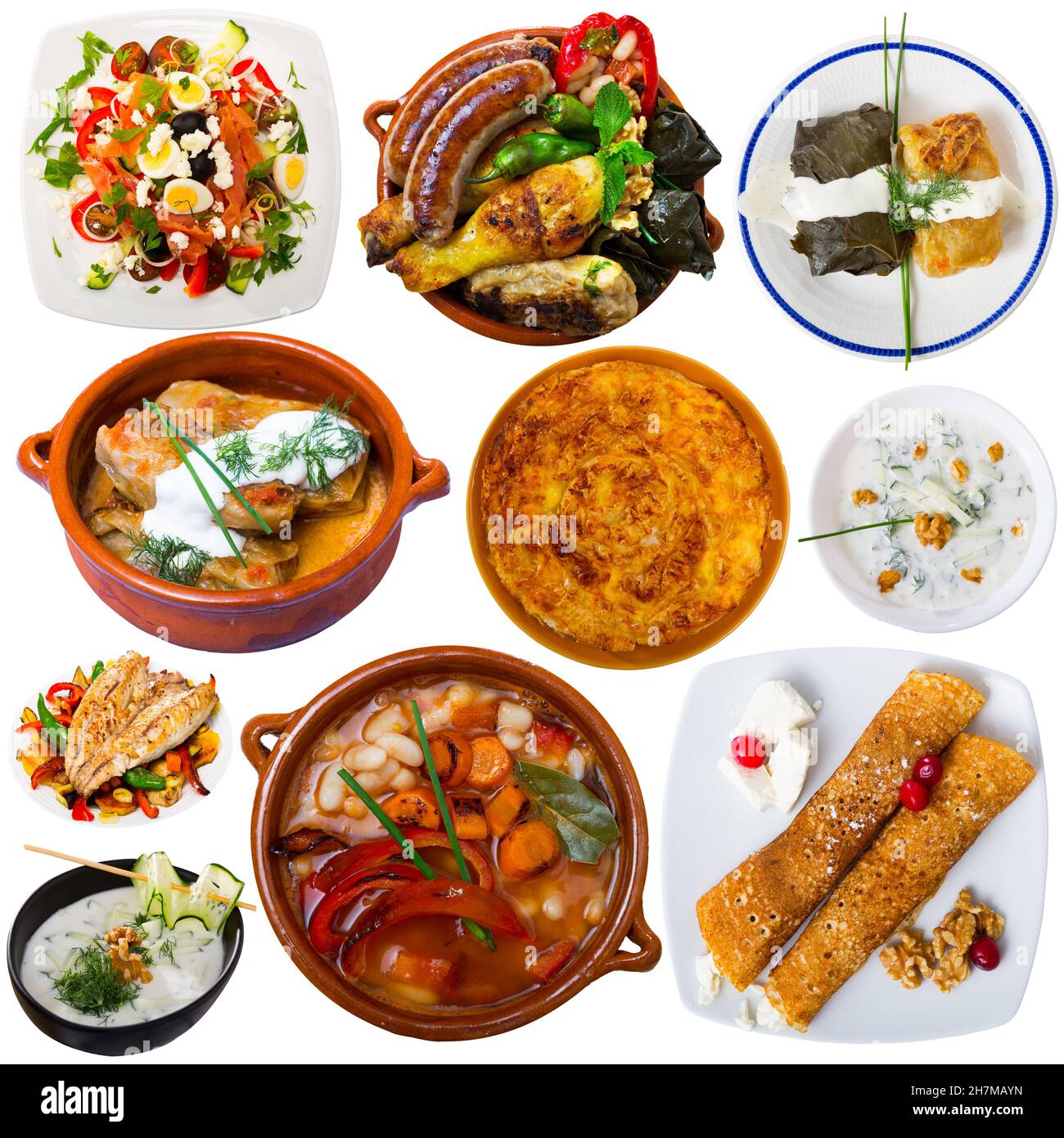 Dishes of traditional Bulgarian cuisine Stock Photo Alamy