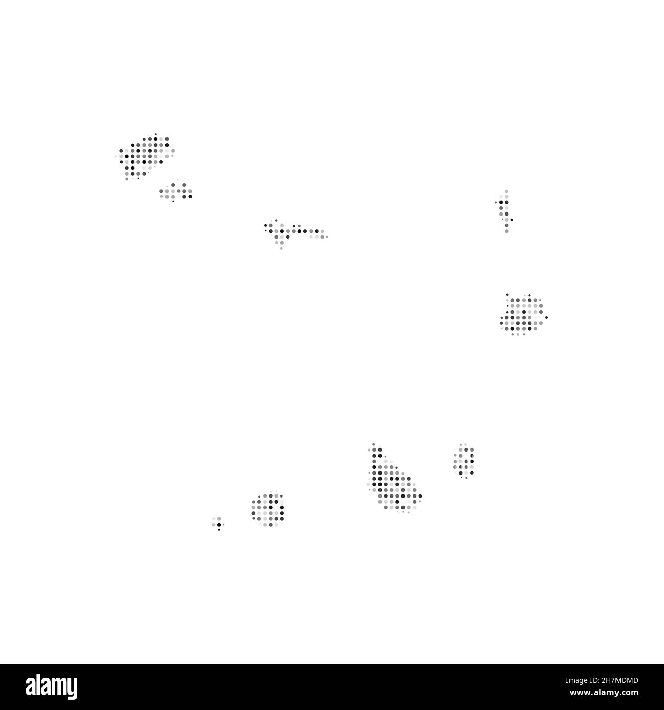 Abstract Dotted Black And White Halftone Effect Vector Map Of Cape Verde Country Map Digital 6877