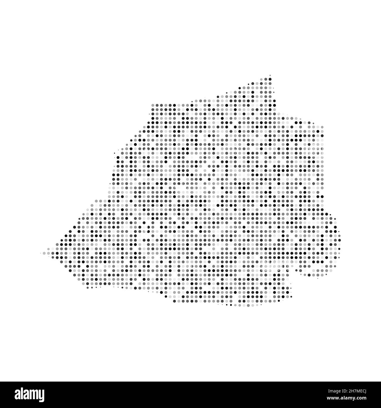Abstract dotted black and white halftone effect vector map of Vatican City. Country map digital dotted design vector illustration. Stock Vector