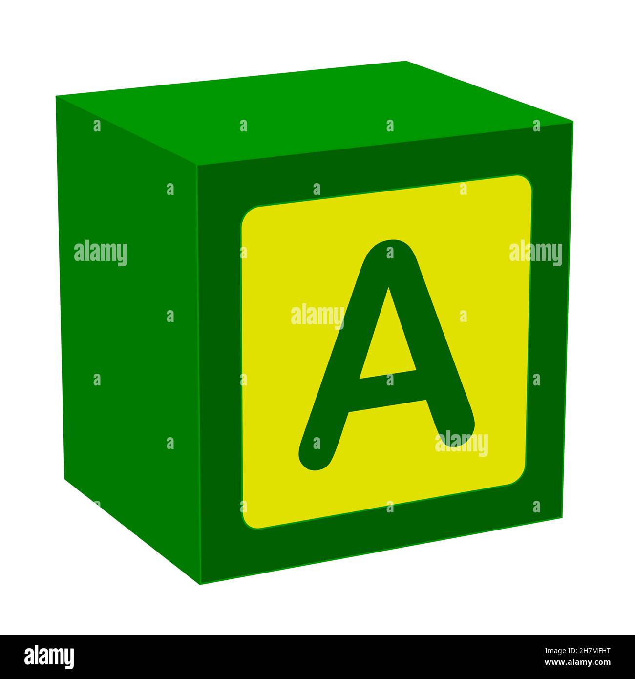 A green wooden block letter with the letter A isolated on a white background Stock Photo Alamy